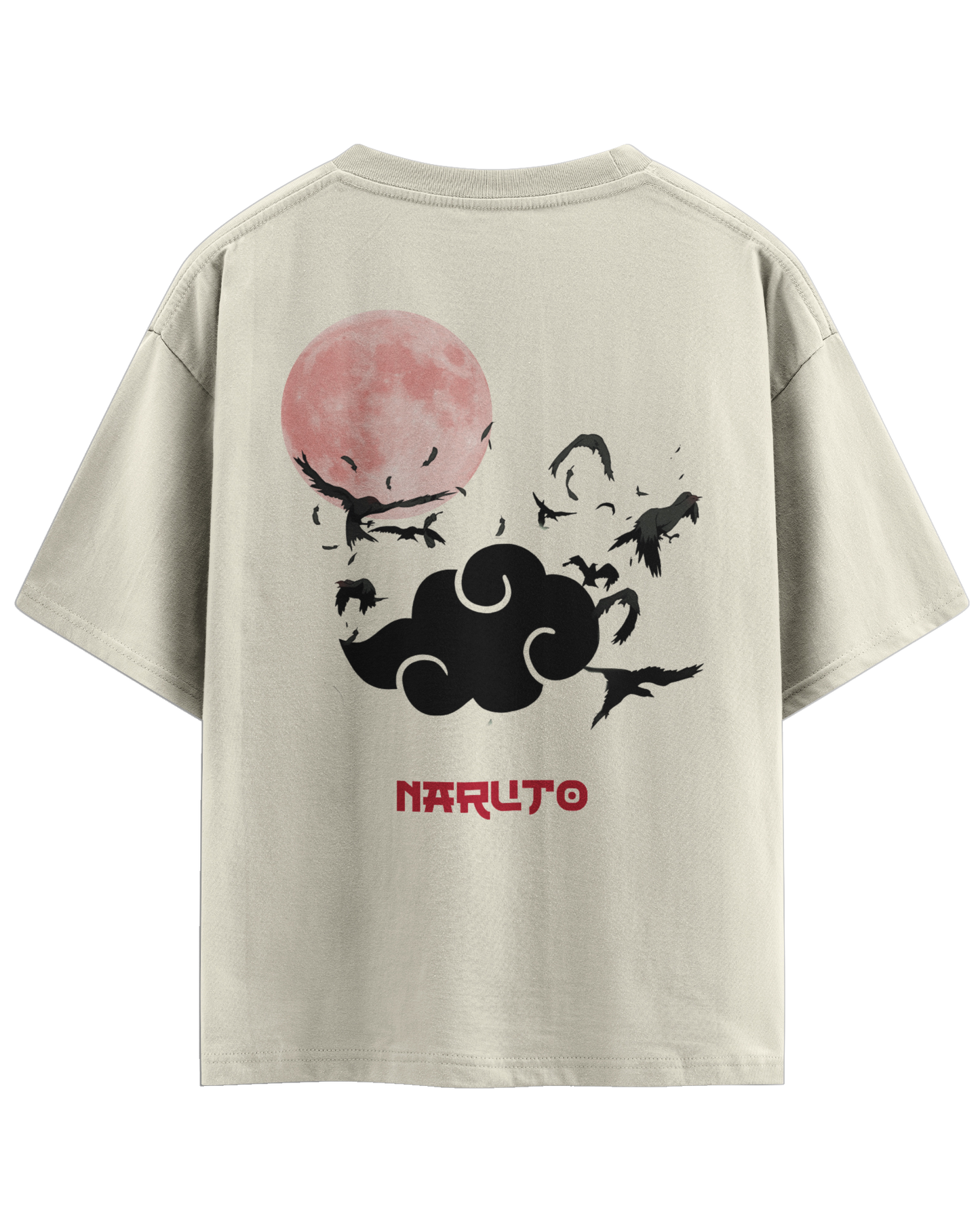 Naruto Akatsuki Red Moon Unisex Oversized Classic T-Shirt
