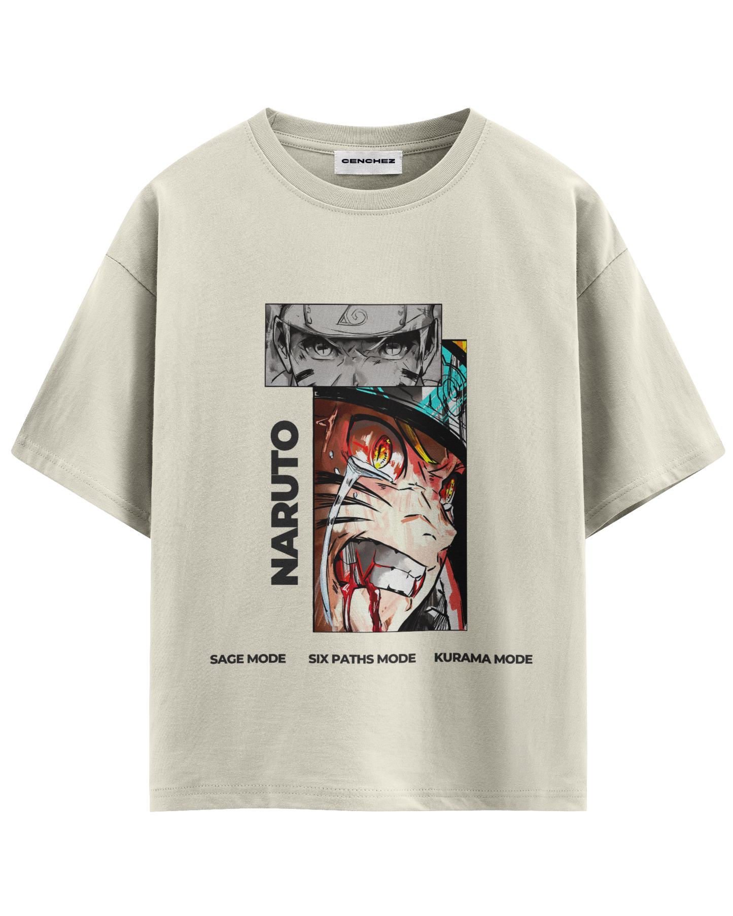 Naruto Battle Mode Unisex Oversized Classic T-Shirt