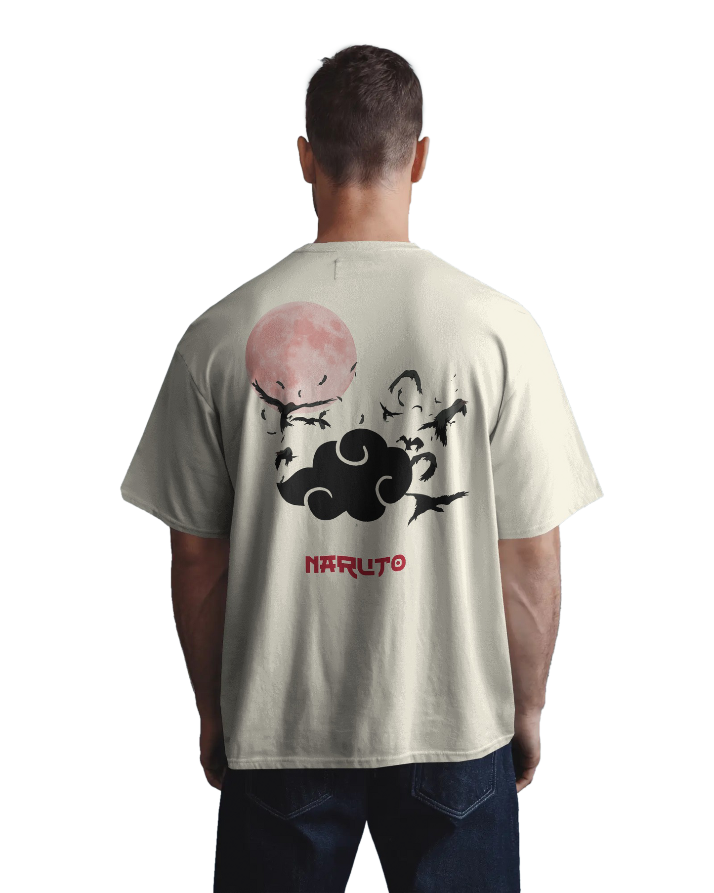Naruto Akatsuki Red Moon Unisex Oversized Classic T-Shirt