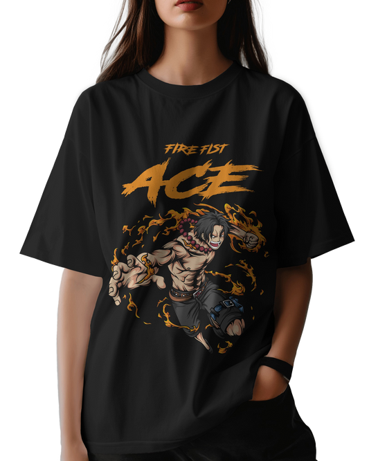 Fire Fist Ace Portgas D.  – Unisex Oversize Tee
