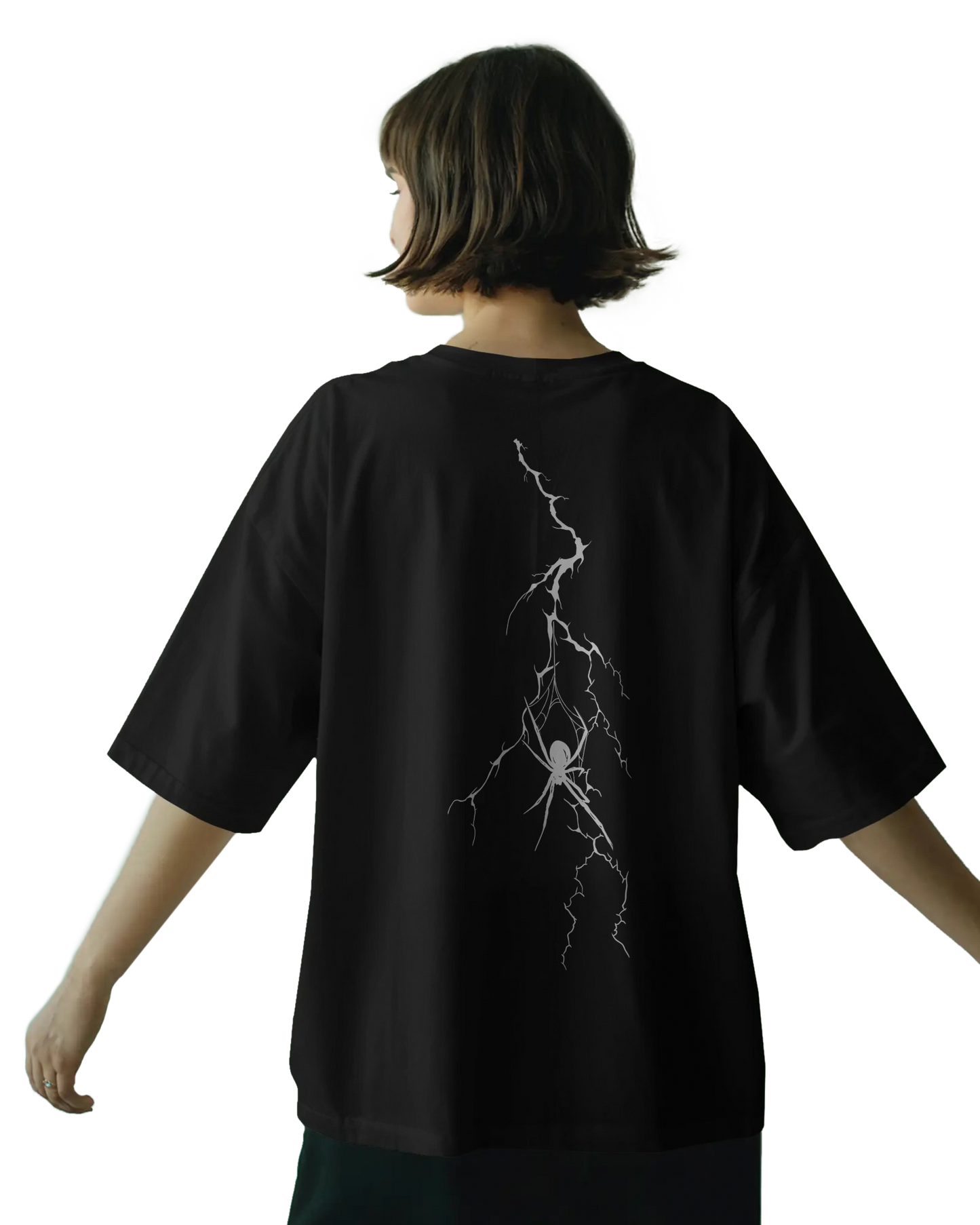 Lightning Spider Web Unisex Oversized Classic T-Shirt