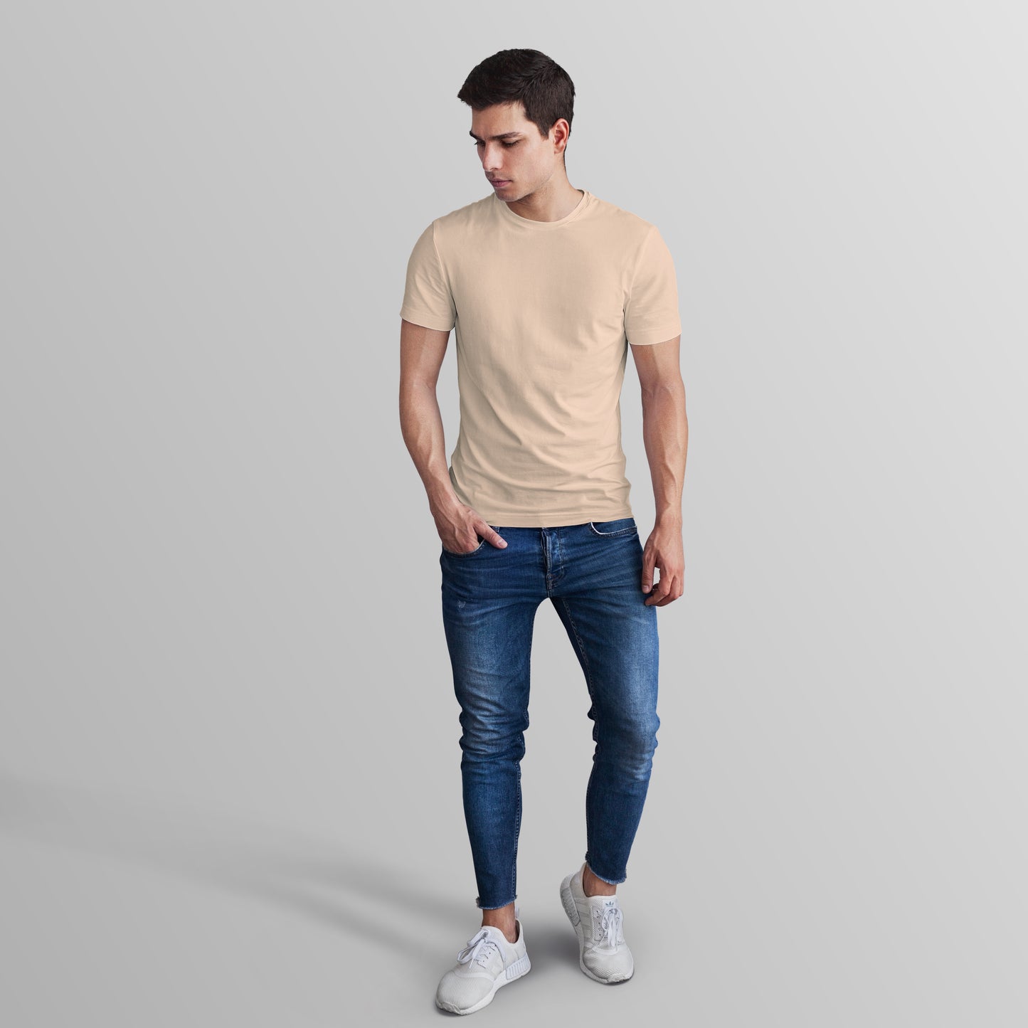 Unisex 100% Cotton Basic T-Shirt –Peach