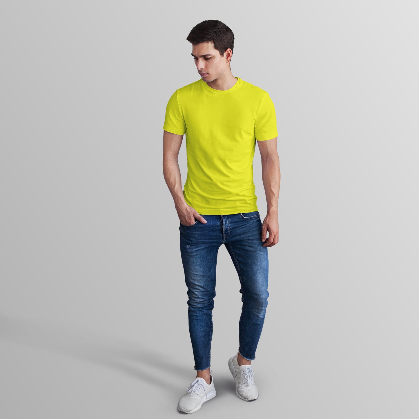 Unisex 100% Cotton Basic T-Shirt –New Yellow