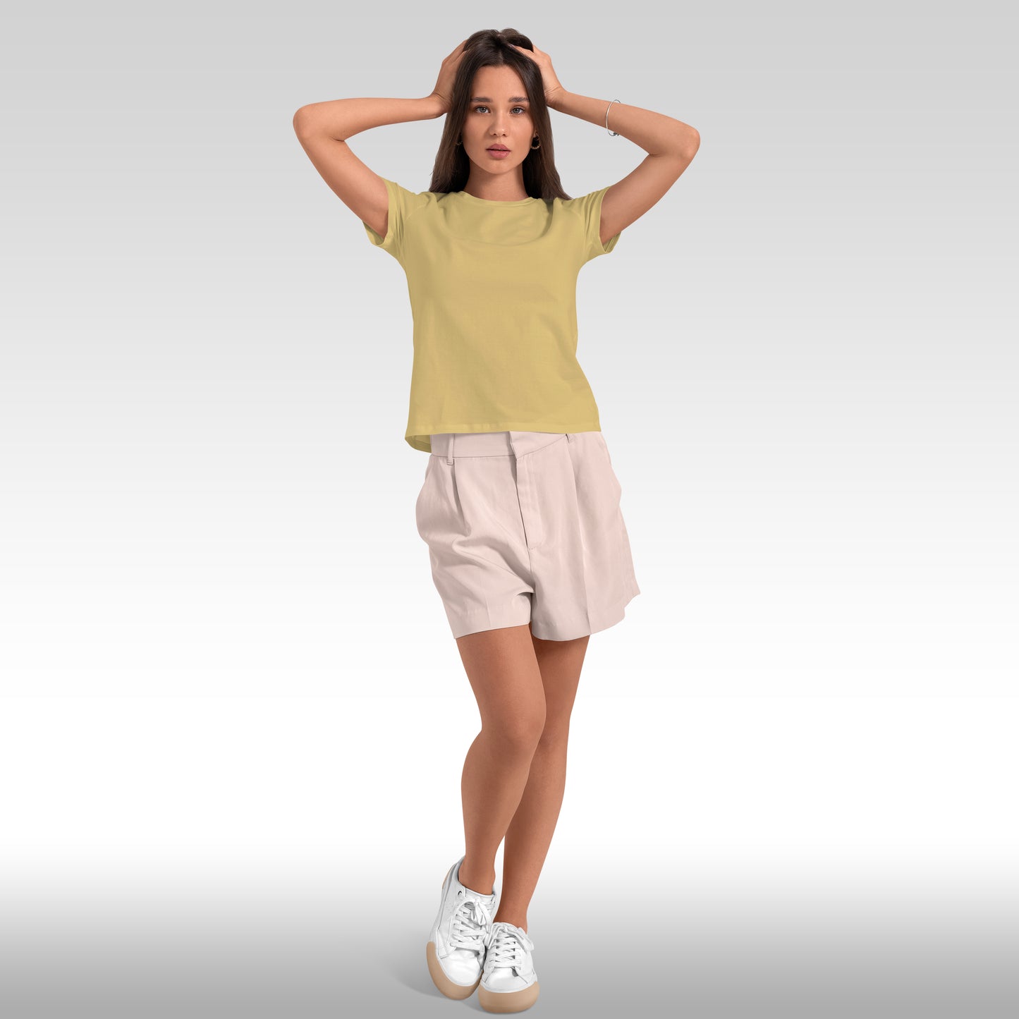 Unisex 100% Cotton Basic T-Shirt –Beige