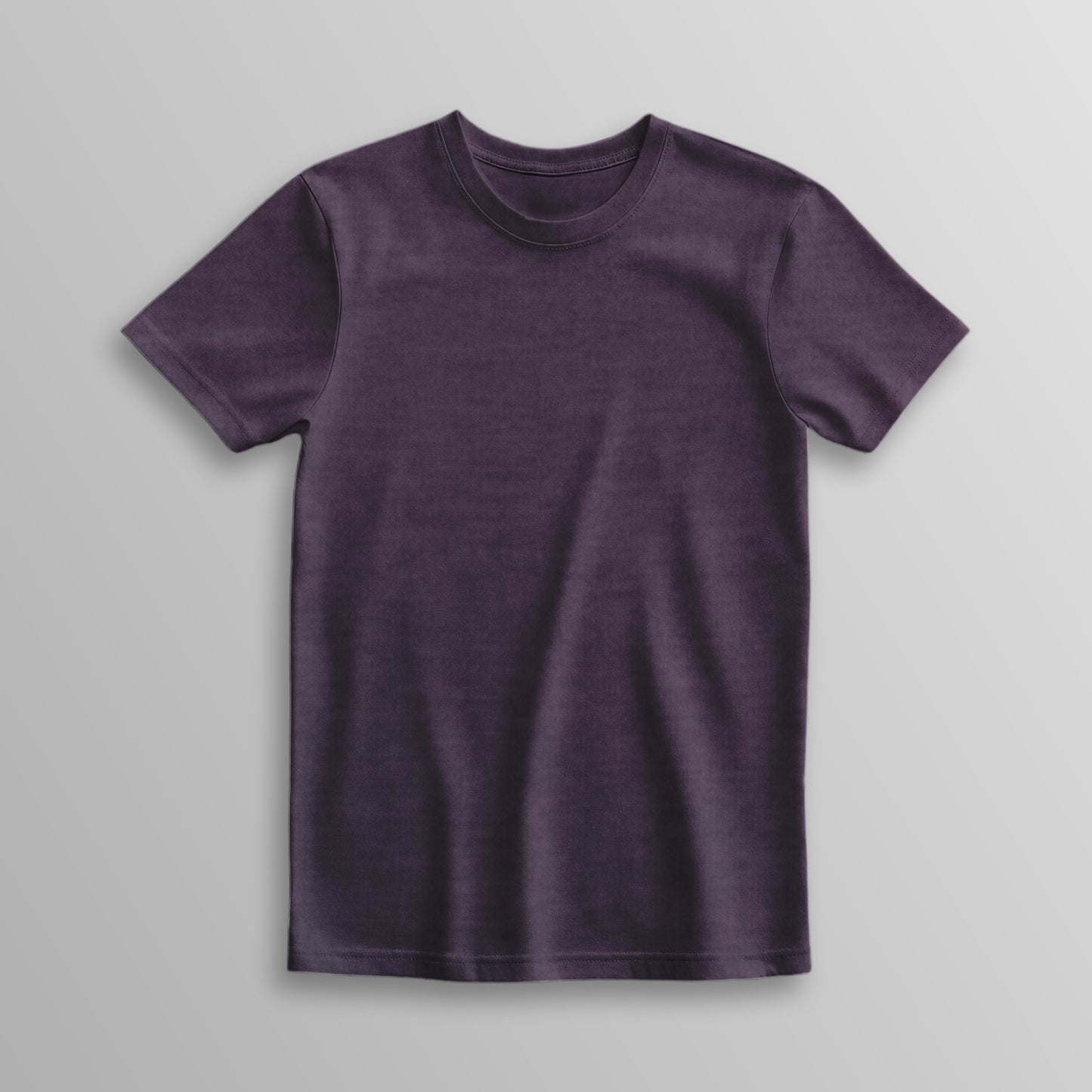 Unisex Poly-Cotton Basic T-Shirt -Purple Melange