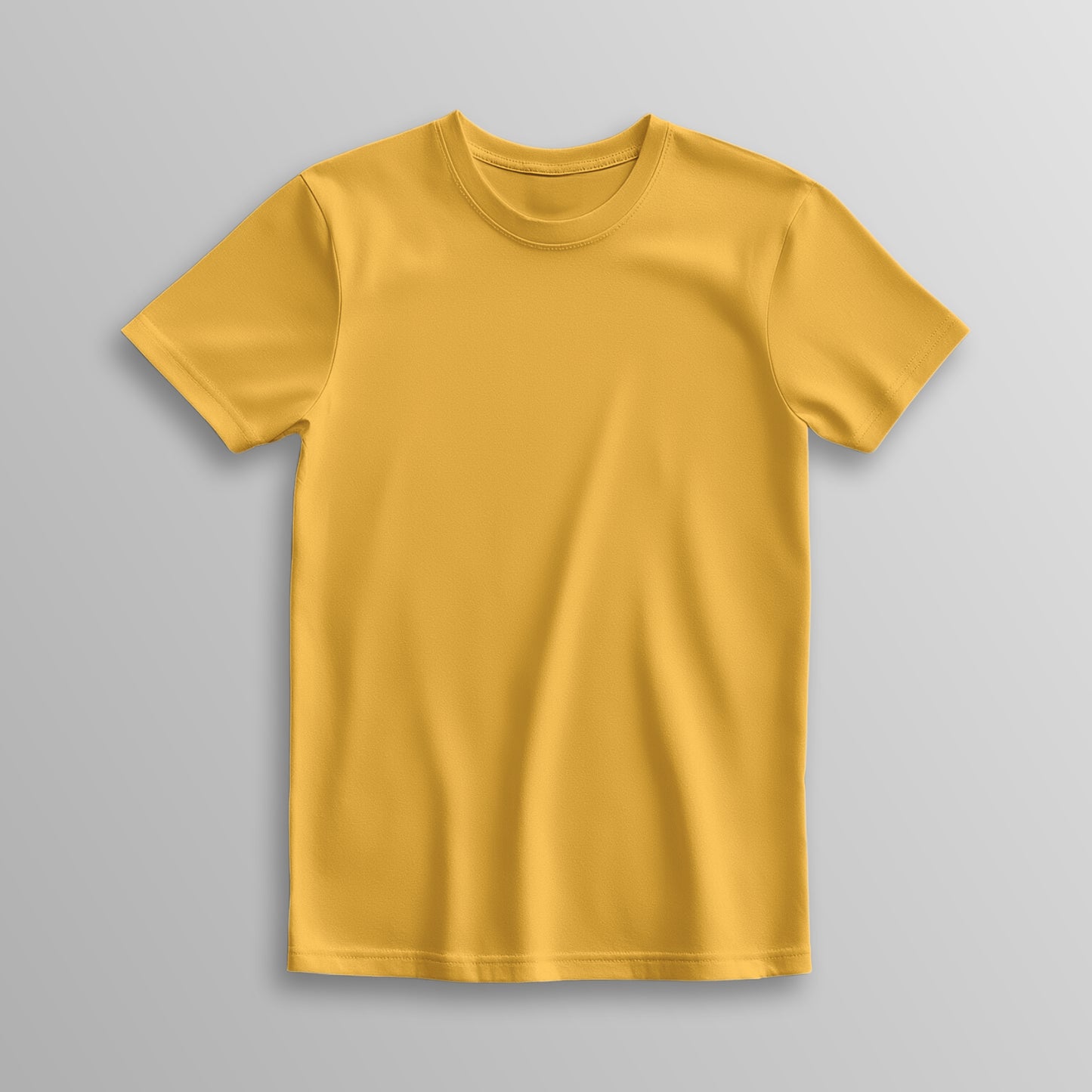 Unisex 100% Cotton Basic T-Shirt –Mustard Yellow