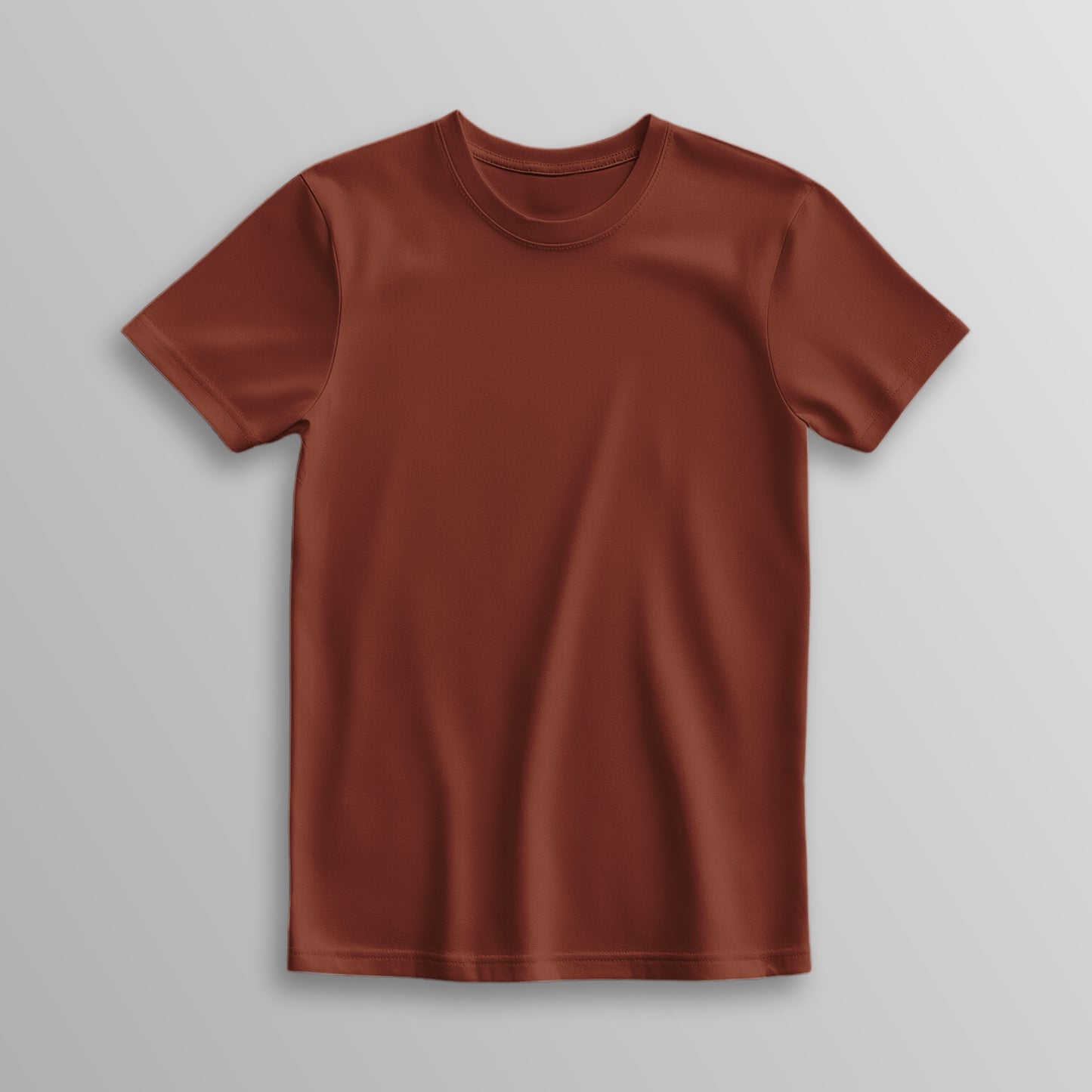 Unisex 100% Cotton Basic T-Shirt –Brick Red