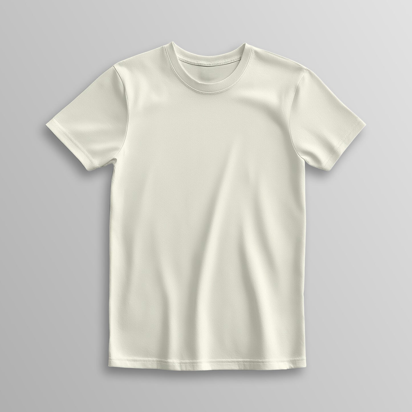 Unisex 100% Cotton Basic T-Shirt –Off White