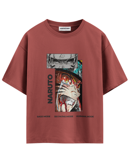 Naruto Battle Mode Unisex Oversized Classic T-Shirt