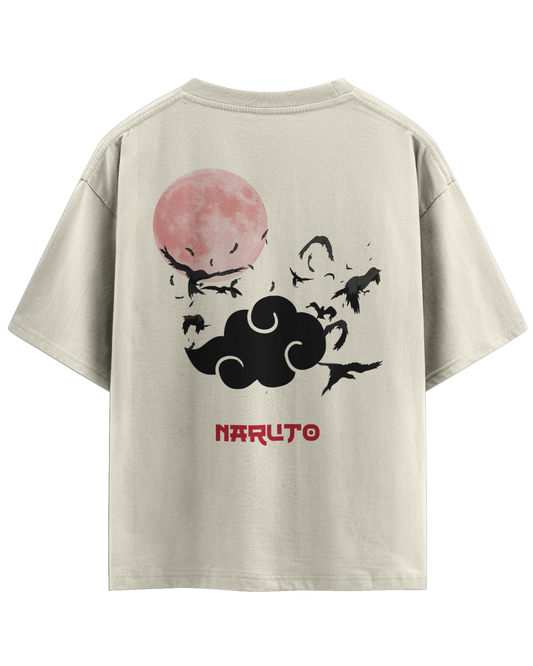 Naruto Akatsuki Red Moon Unisex Oversized Classic T-Shirt