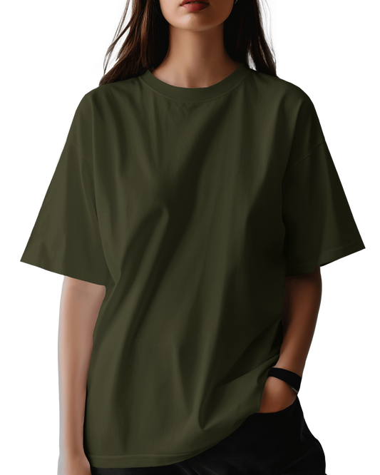 Unisex Oversized T-Shirt - Olive Green