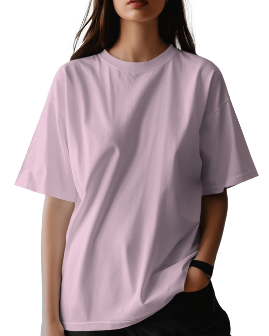 Unisex Oversized T-Shirt - Light Baby Pink