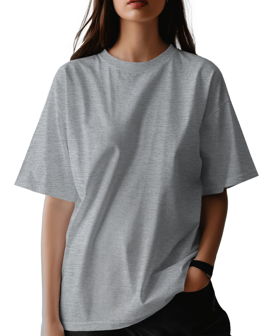 Unisex Oversized T-Shirt - Grey Melange