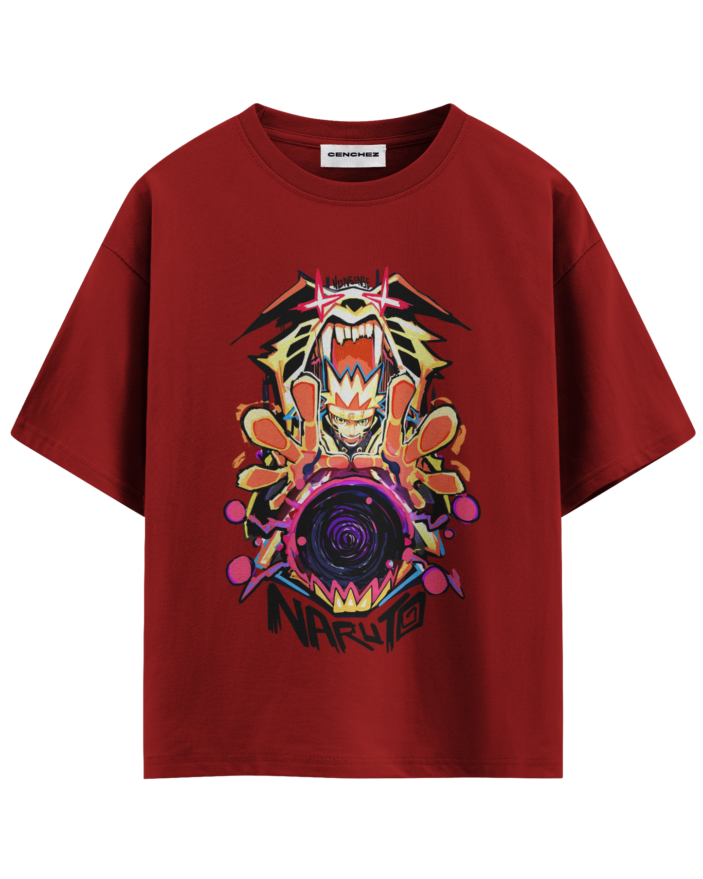 Naruto Kurama Mode Unisex Oversized Classic T-Shirt