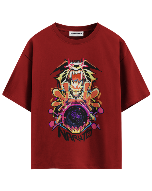 Naruto Kurama Mode Unisex Oversized Classic T-Shirt