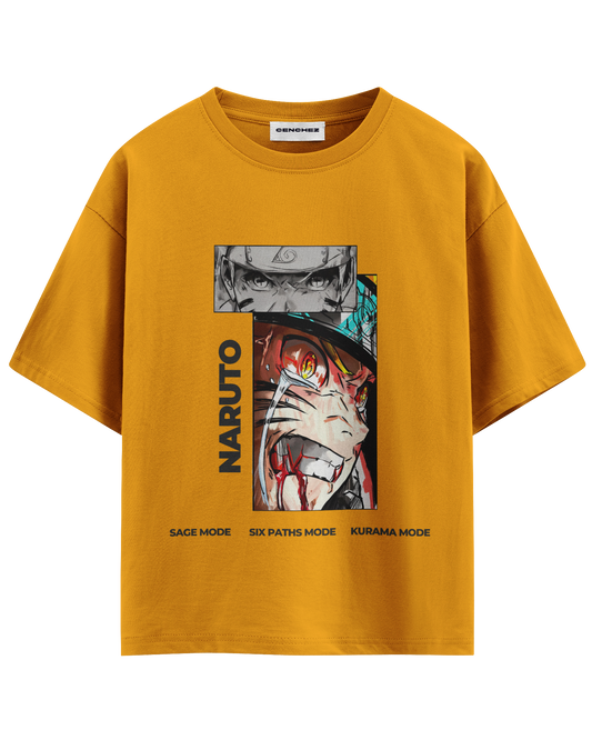 Naruto Battle Mode Unisex Oversized Classic T-Shirt