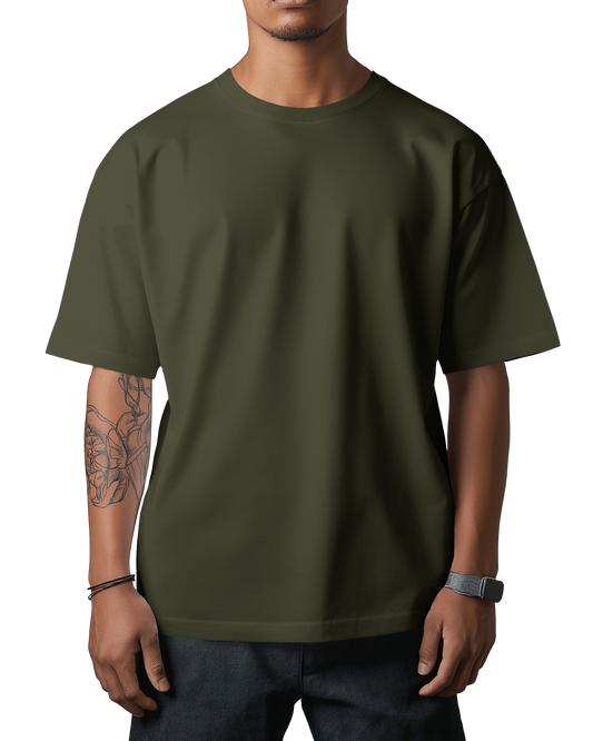 Unisex Oversized T-Shirt - Olive Green