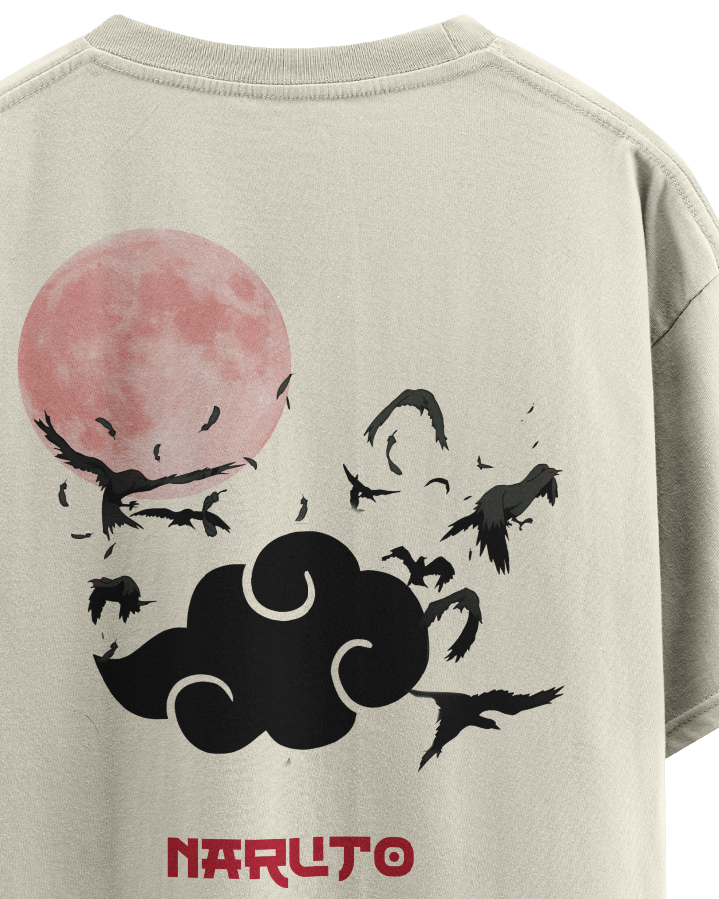 Naruto Akatsuki Red Moon Unisex Oversized Classic T-Shirt
