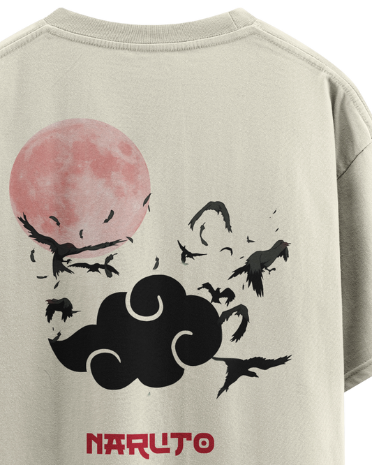 Naruto Akatsuki Red Moon Unisex Oversized Classic T-Shirt