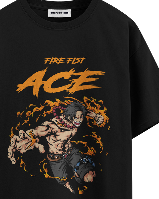 Fire Fist Ace Portgas D.  – Unisex Oversize Tee