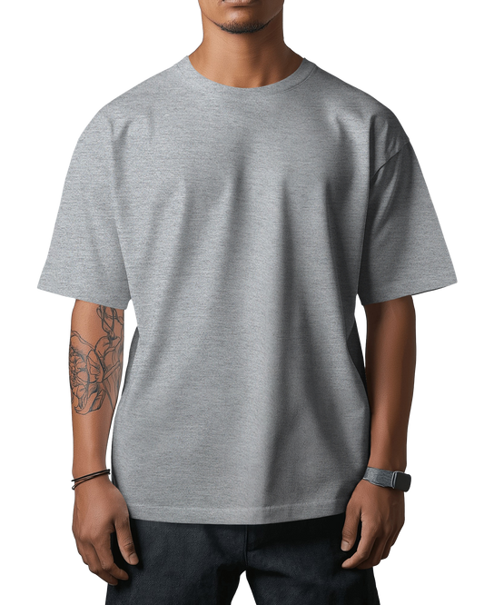 Unisex Oversized T-Shirt - Grey Melange