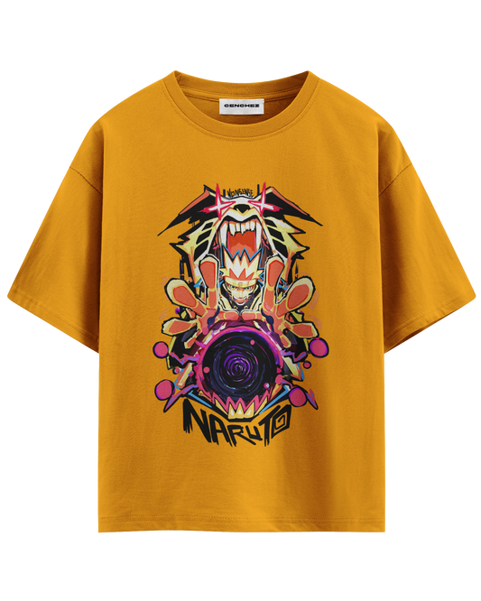 Naruto Kurama Mode Unisex Oversized Classic T-Shirt