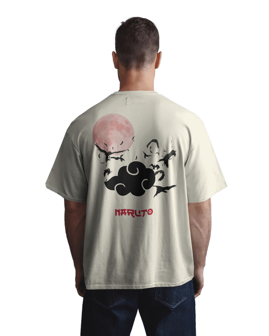Naruto Akatsuki Red Moon Unisex Oversized Classic T-Shirt