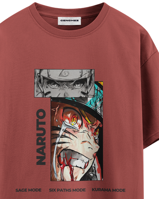 Naruto Battle Mode Unisex Oversized Classic T-Shirt