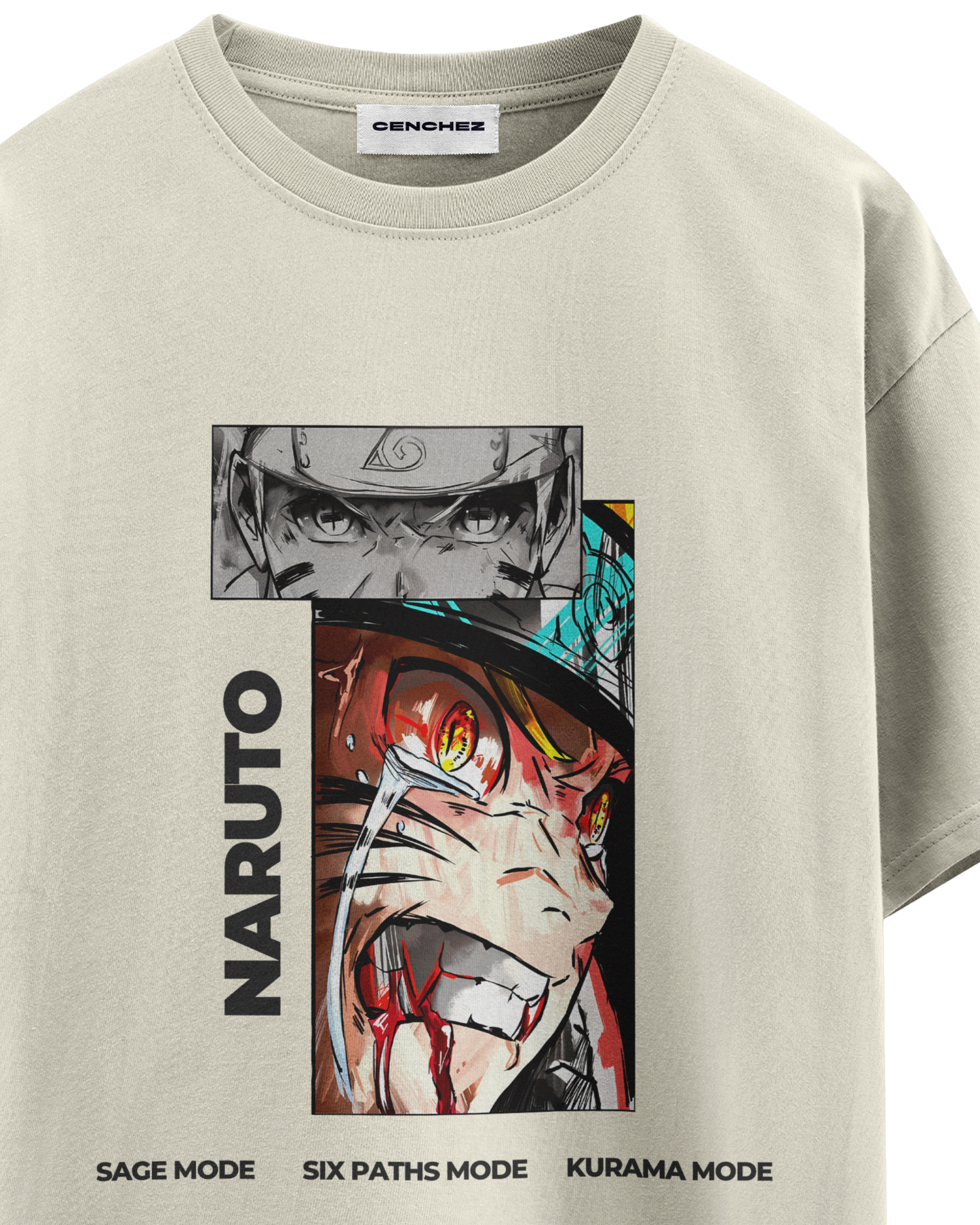 Naruto Battle Mode Unisex Oversized Classic T-Shirt