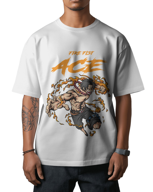 Fire Fist Ace Portgas D.  – Unisex Oversize Tee
