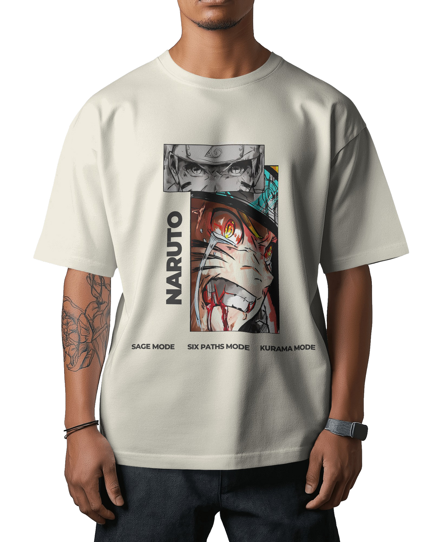 Naruto Battle Mode Unisex Oversized Classic T-Shirt