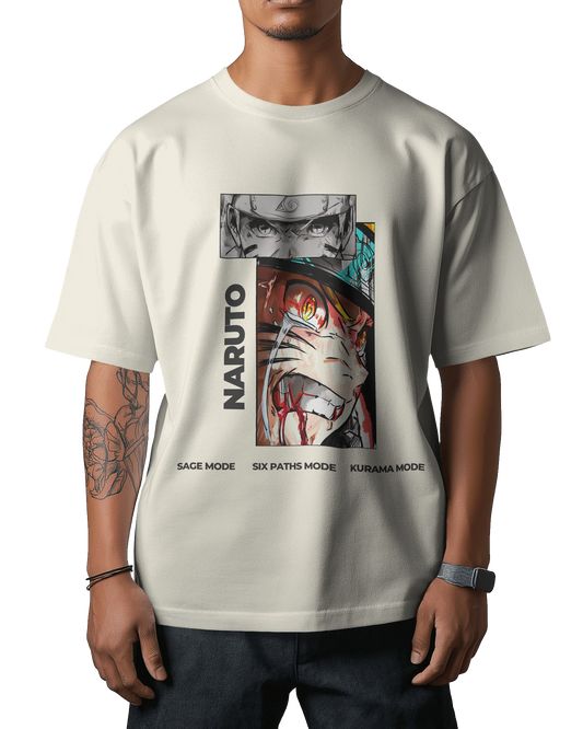 Naruto Battle Mode Unisex Oversized Classic T-Shirt