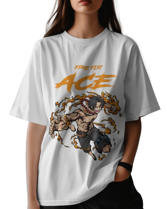 Fire Fist Ace Portgas D.  – Unisex Oversize Tee
