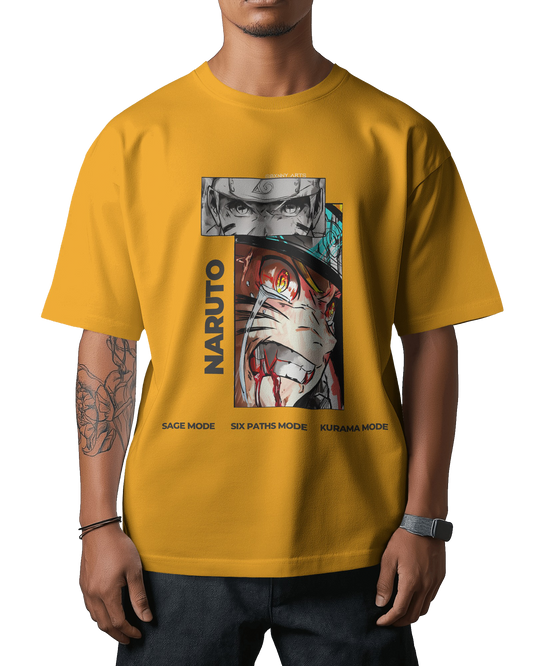 Naruto Battle Mode Unisex Oversized Classic T-Shirt