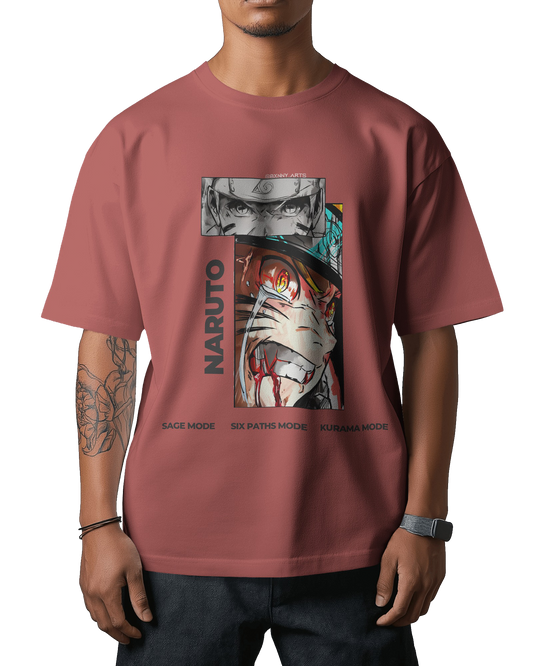Naruto Battle Mode Unisex Oversized Classic T-Shirt