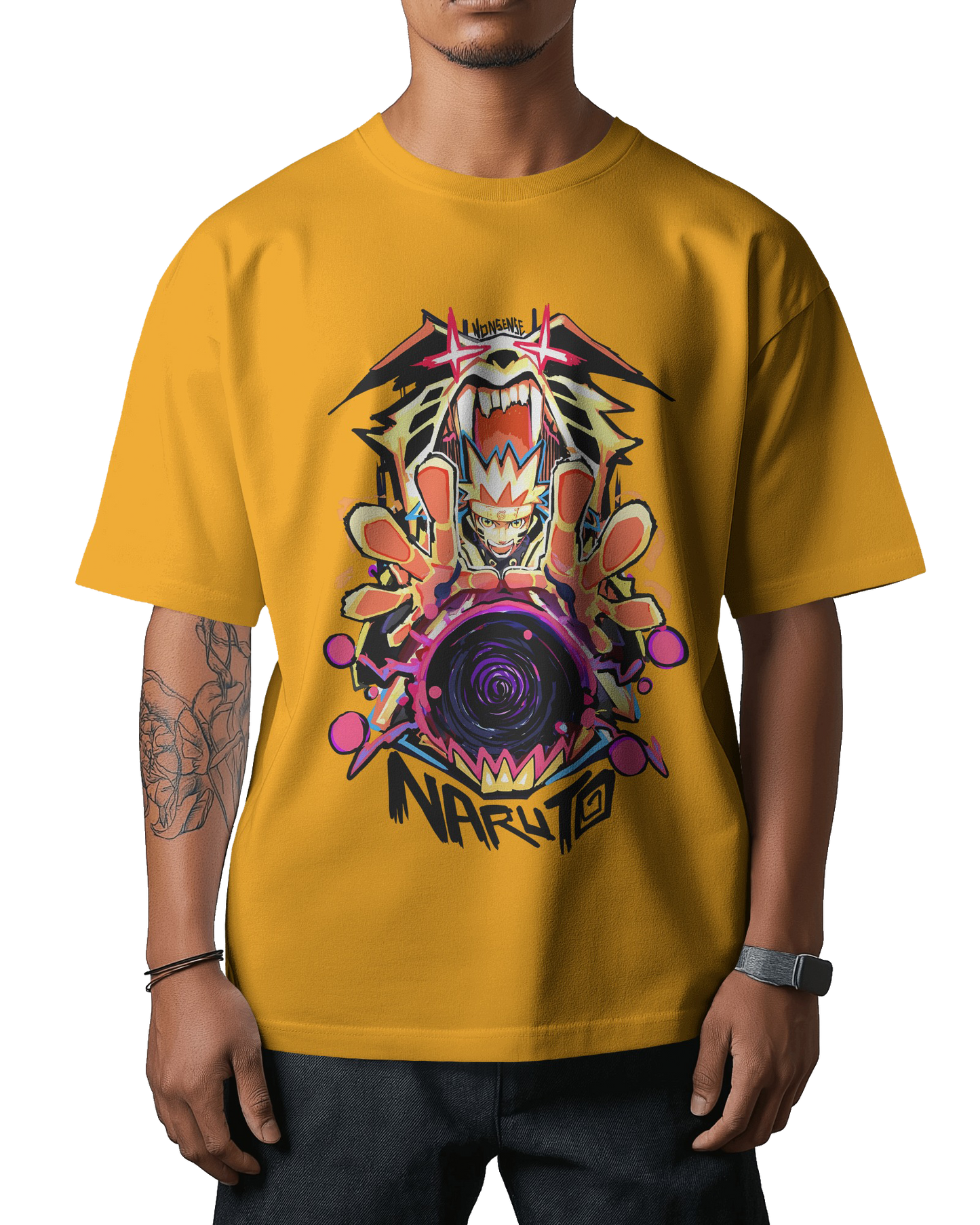 Naruto Kurama Mode Unisex Oversized Classic T-Shirt