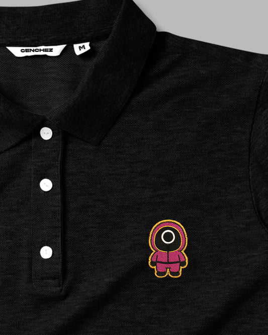 Squid Game Cute Gaurd - Polo Embroidered Unisex T-shirt (Circle)
