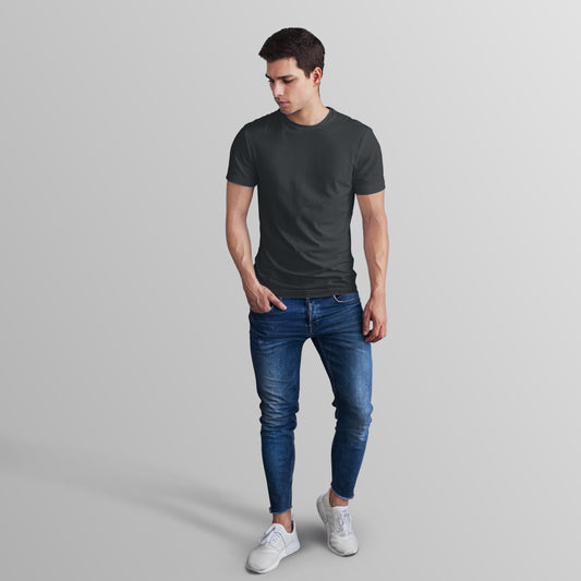 Unisex 100% Cotton Basic T-Shirt –Steel Grey