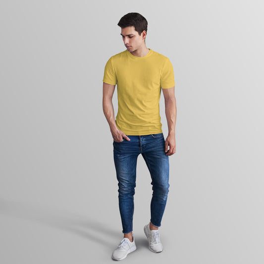 Unisex 100% Cotton Basic T-Shirt –Yellow