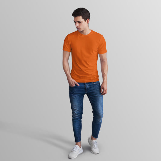 Unisex 100% Cotton Basic T-Shirt –Orange