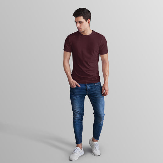 Unisex 100% Cotton Basic T-Shirt –Maroon