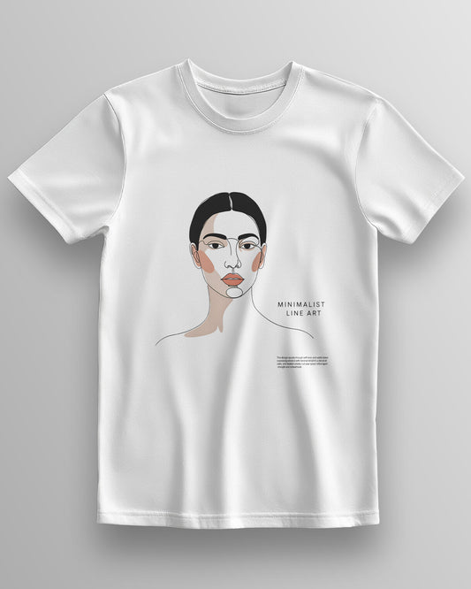 Minimalist Line Art Woman  – Classic Unisex T-Shirt