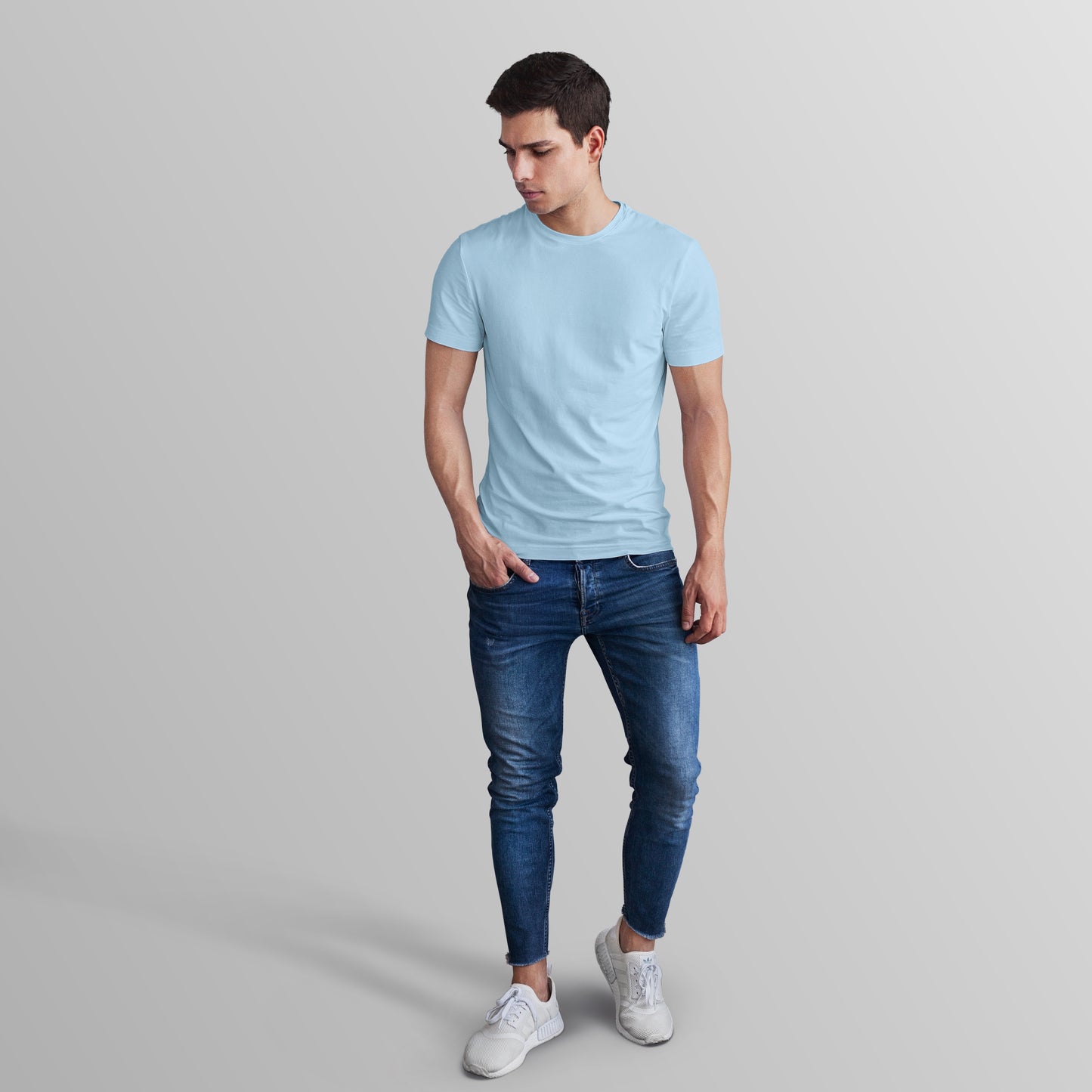 Unisex 100% Cotton Basic T-Shirt –Blue Baby