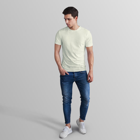 Unisex 100% Cotton Basic T-Shirt –Off White