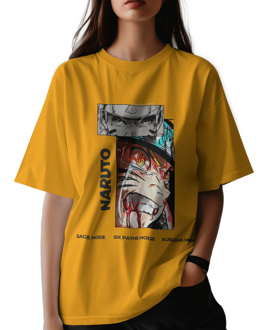 Naruto Battle Mode Unisex Oversized Classic T-Shirt