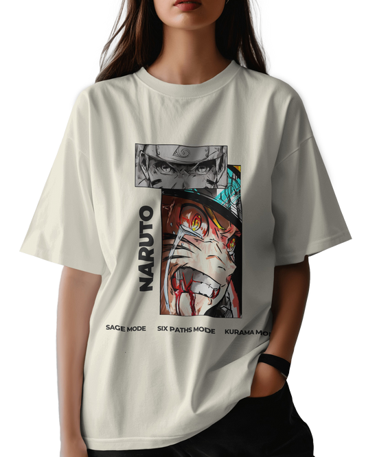 Naruto Battle Mode Unisex Oversized Classic T-Shirt