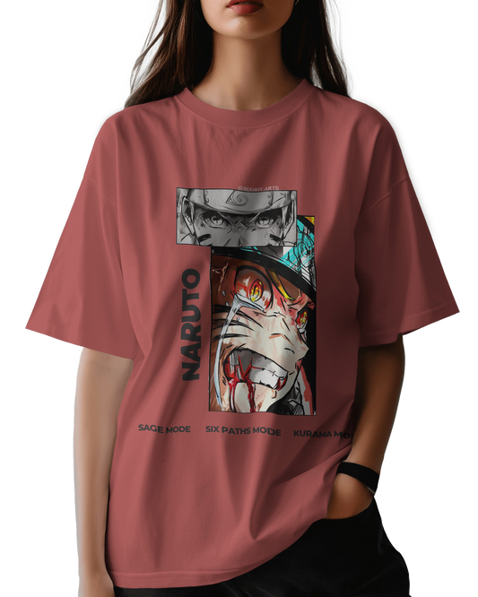 Naruto Battle Mode Unisex Oversized Classic T-Shirt