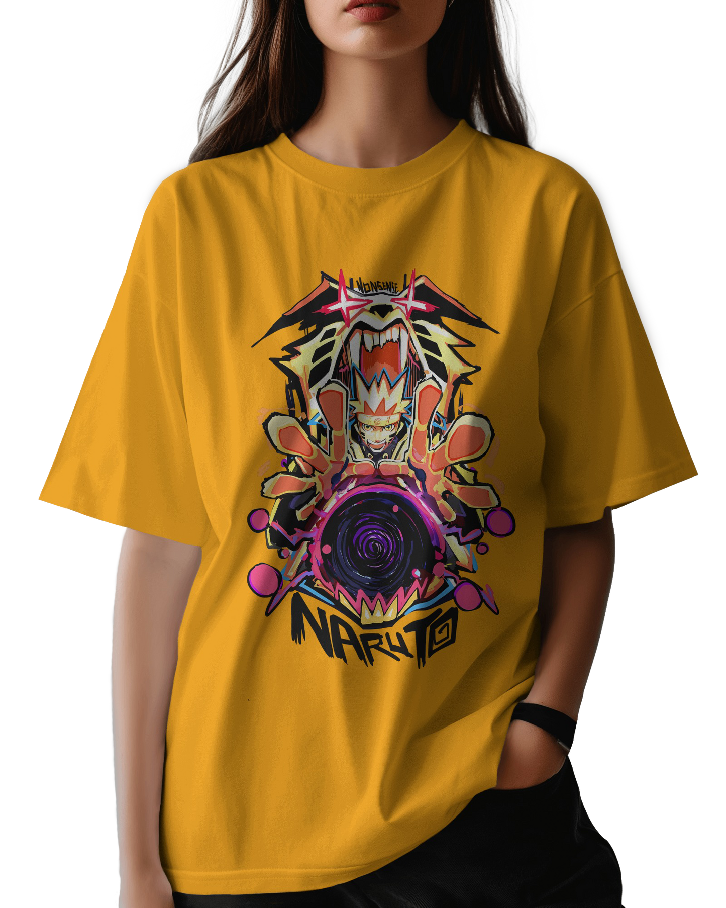 Naruto Kurama Mode Unisex Oversized Classic T-Shirt