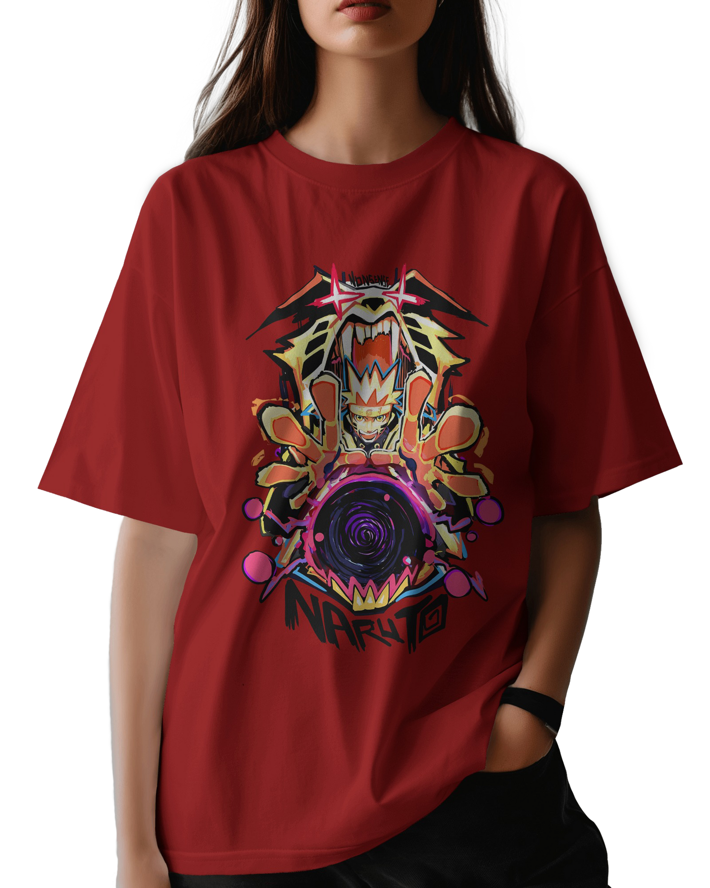 Naruto Kurama Mode Unisex Oversized Classic T-Shirt