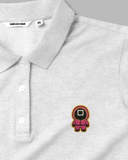 Squid Game Cute Gaurds - Polo Embroidered Unisex T-shirt  (square)